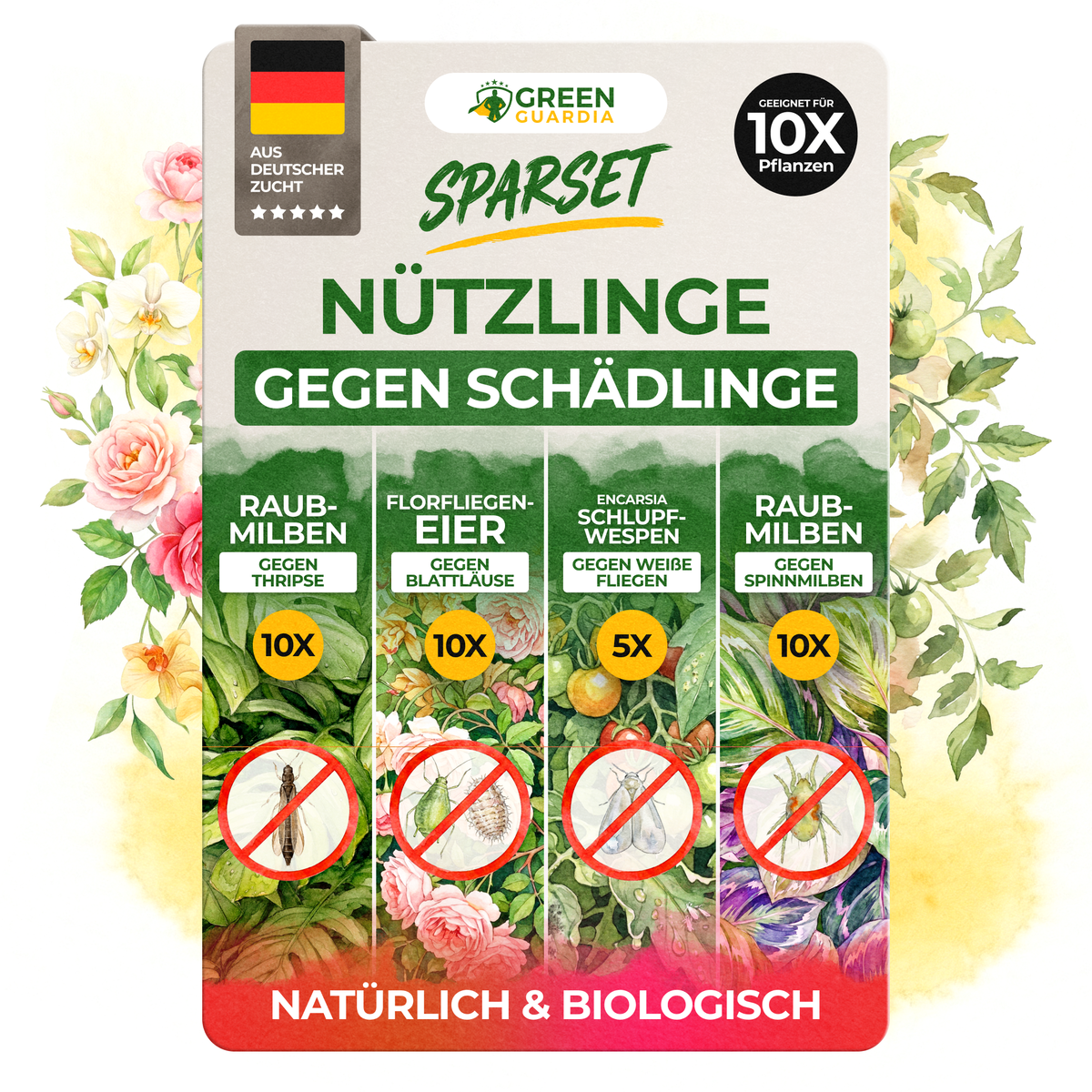 Schädlingsabwehr-Bundle für 10 Pflanzen - Green Guardia - Ihr Experte für Schädlinge und Pflanzen