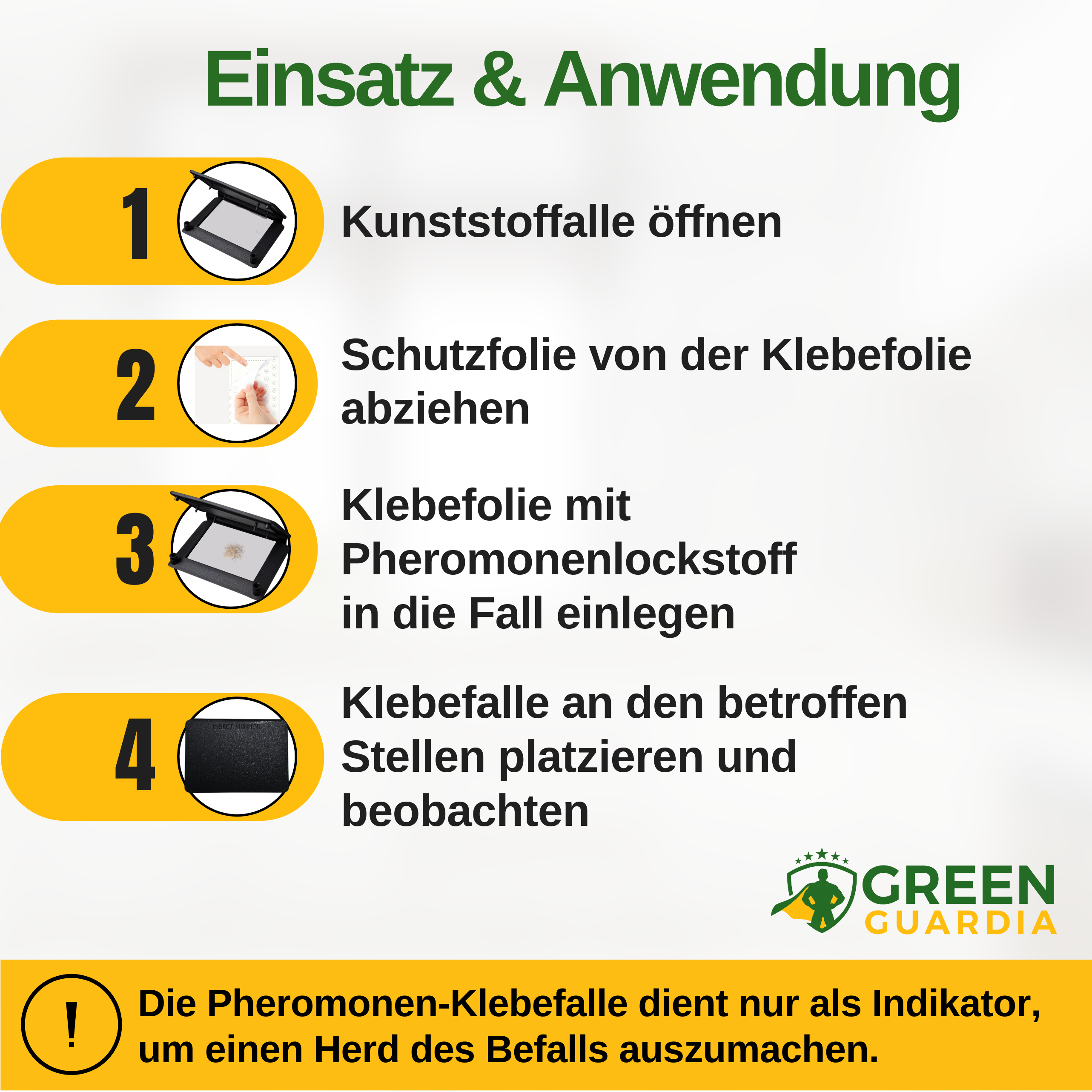 Pelzkäfer Falle mit Pheromon-Lockstoff