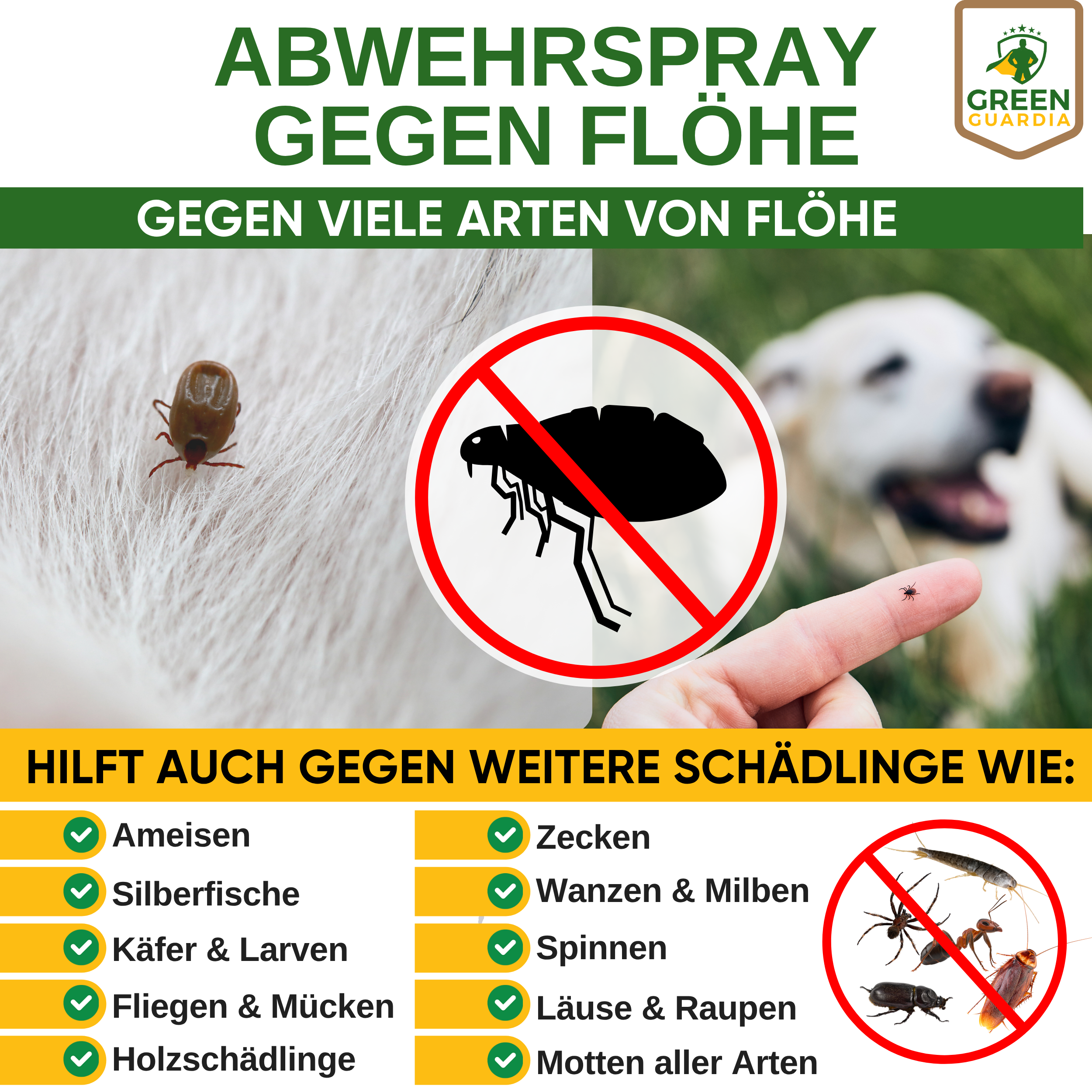 Spray anti-puces concentré pour chiens 
