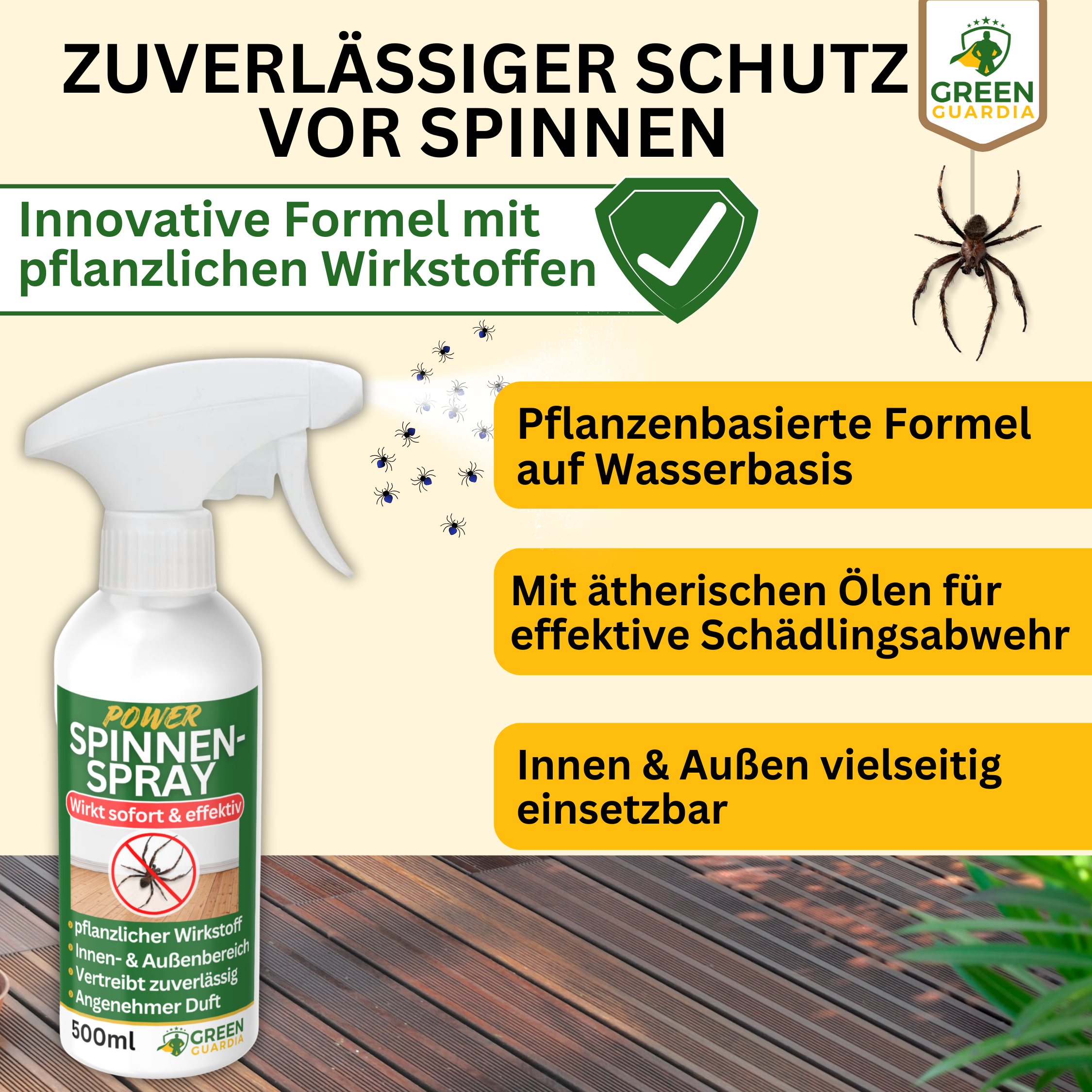 Spray répulsif puissant contre les araignées 