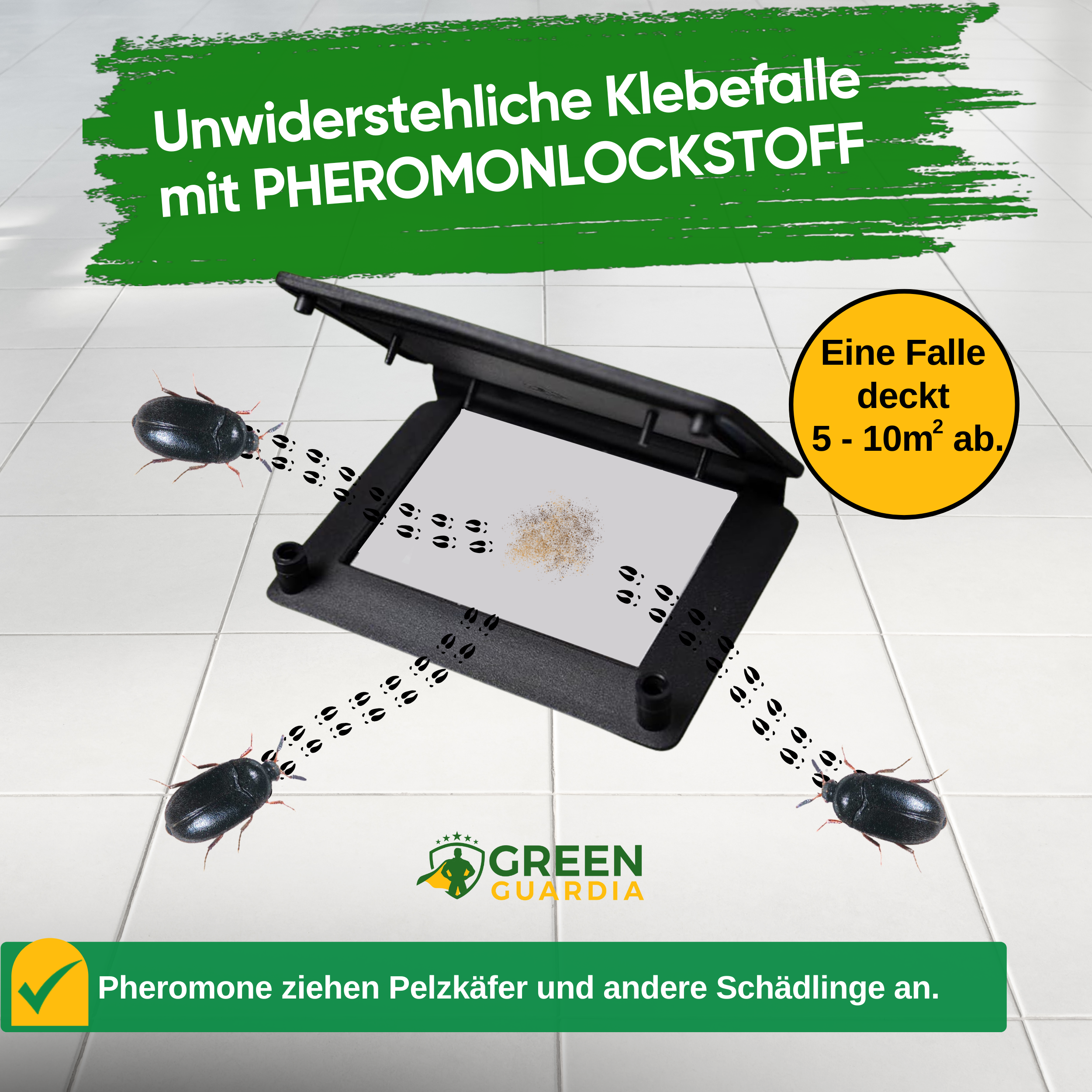 Pelzkäfer Falle mit Pheromon-Lockstoff