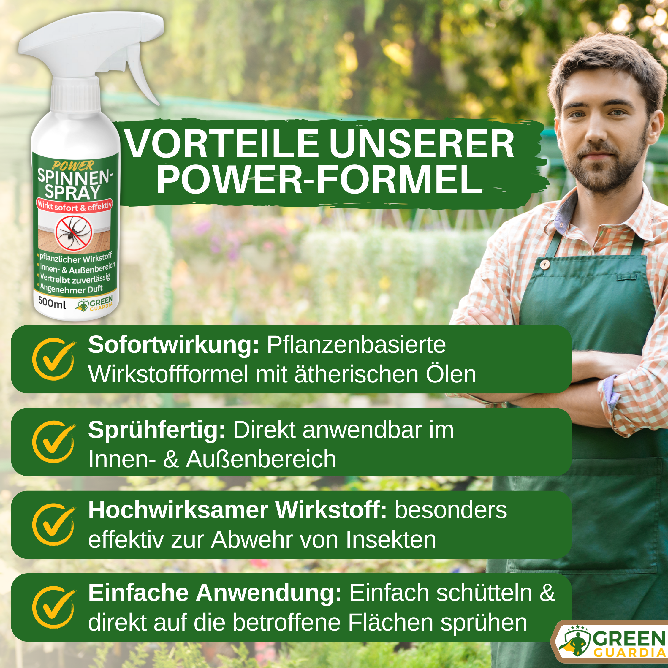 Spray répulsif puissant contre les araignées 