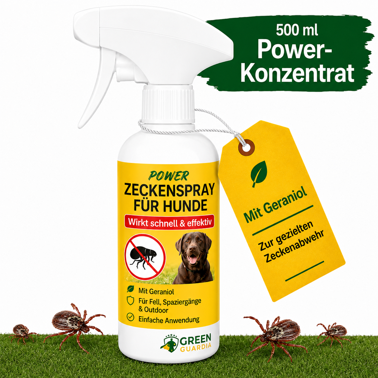 Spray repelente de garrapatas concentrado para perros