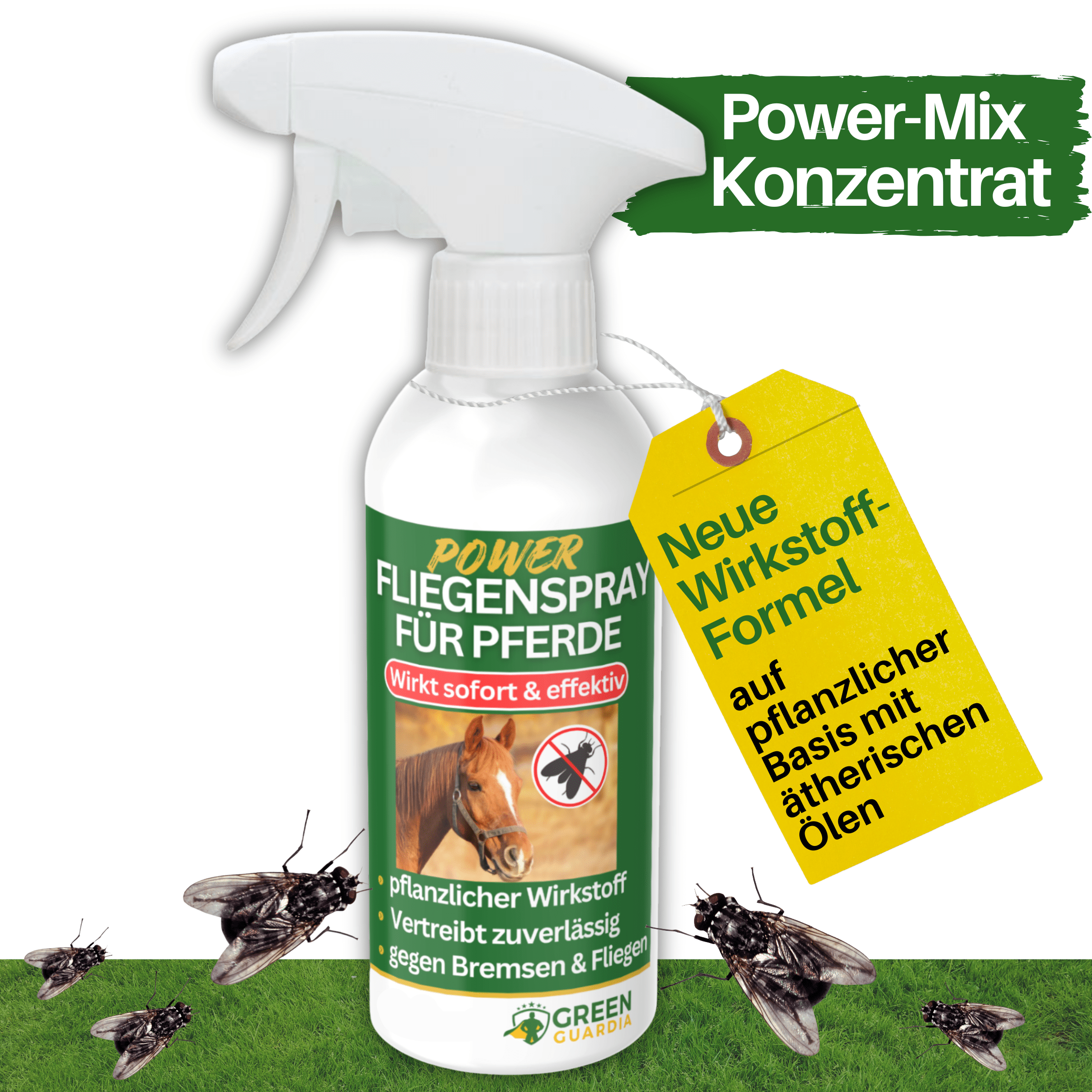 Bremsen/Fliegen Abwehrspray Power - Konzentrat für Pferde - Green Guardia - Ihr Experte für Schädlinge und Pflanzen