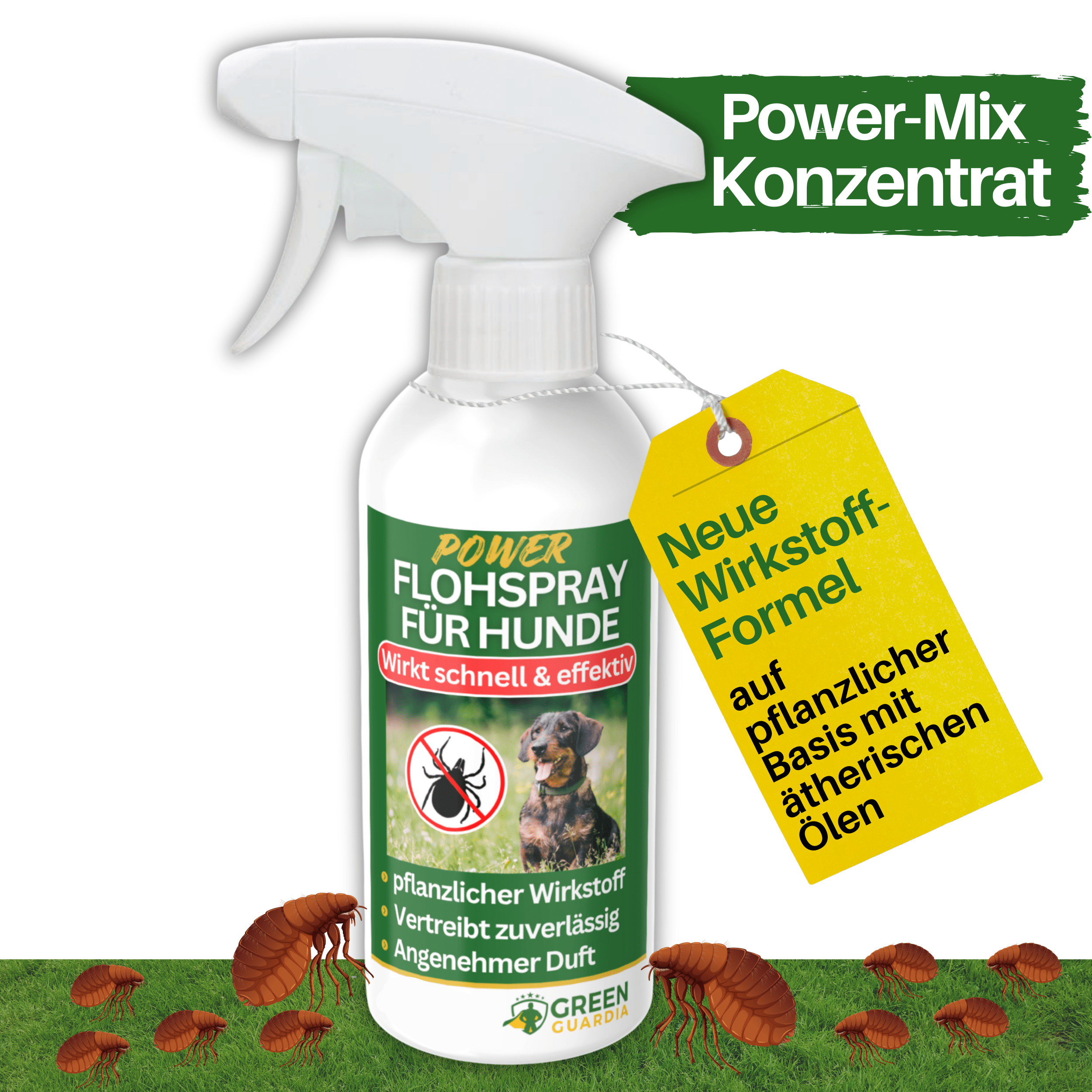 Flöhe Abwehrspray Power - Konzentrat für Hunde - Green Guardia - Ihr Experte für Schädlinge und Pflanzen