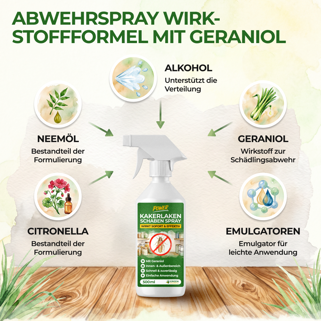 Kakerlaken / Schaben-Abwehrspray Power-Konzentrat - 500ml