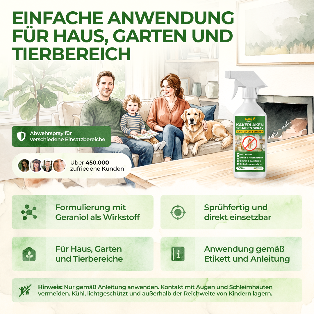 Kakerlaken / Schaben-Abwehrspray Power-Konzentrat - 500ml