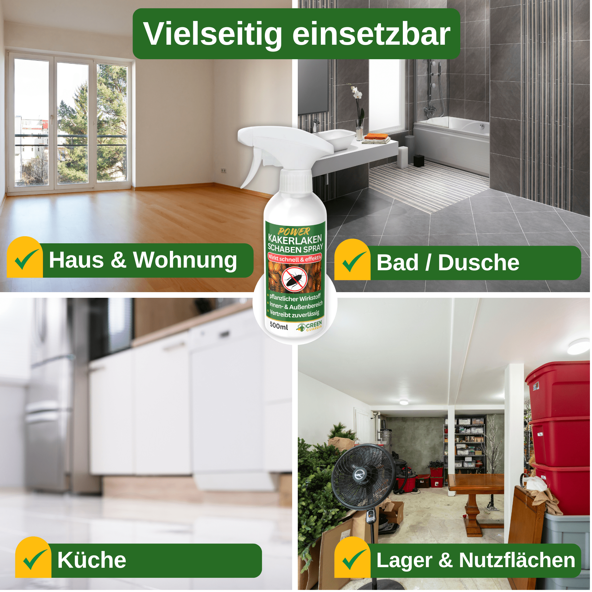 Kakerlaken / Schaben - Abwehrspray Power - Konzentrat - Green Guardia - Ihr Experte für Schädlinge und Pflanzen