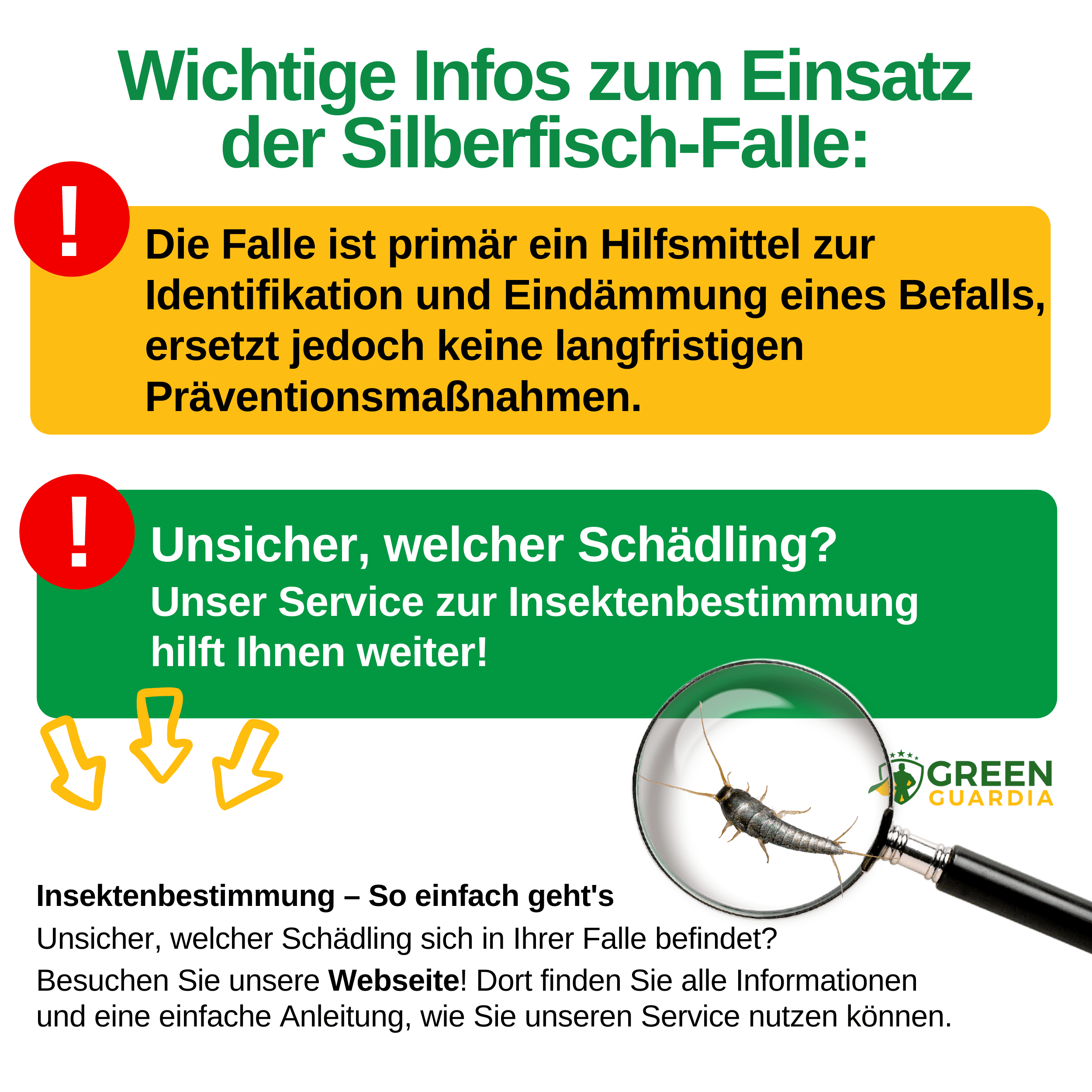 Papierfisch Falle mit Spezial - Lockstoff - Green Guardia - Ihr Experte für Schädlinge und Pflanzen