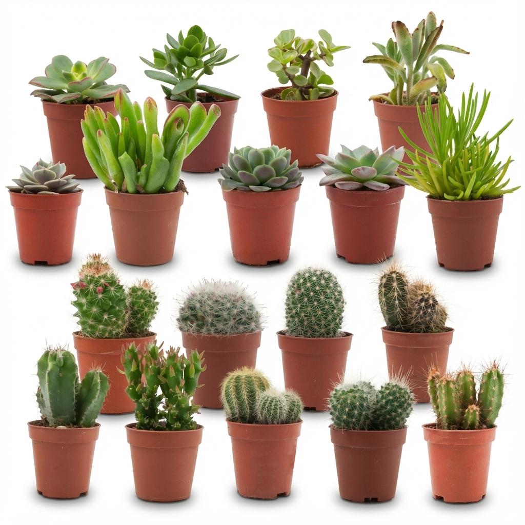 Mini Kakteen & Sukkulenten Mix – 5,5 cm Topf, 5–10 cm hoch